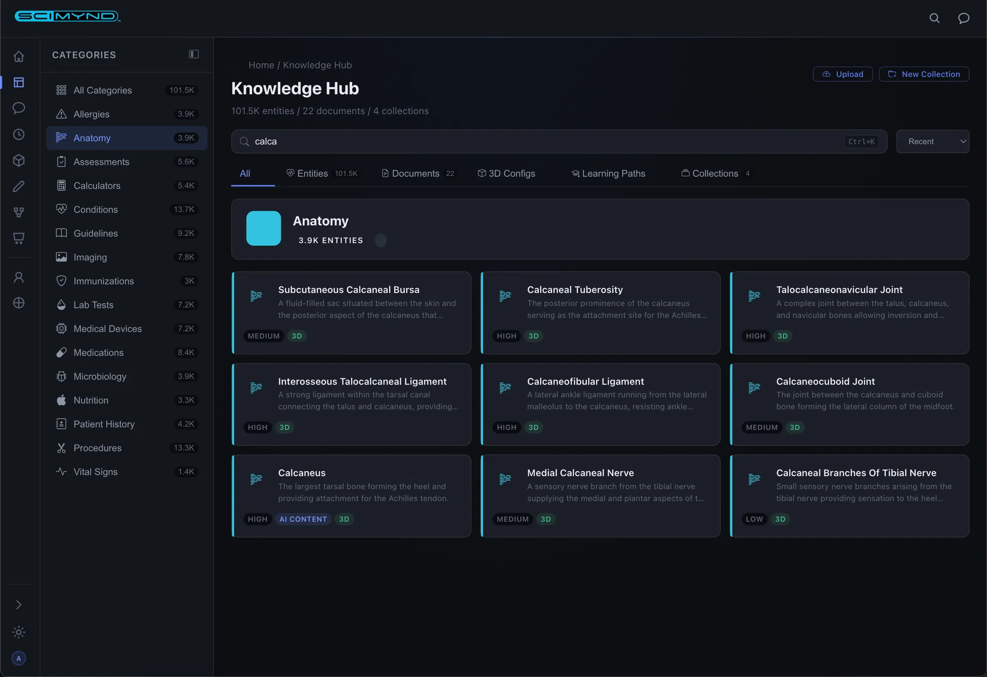 Knowledge Hub: browse entities
